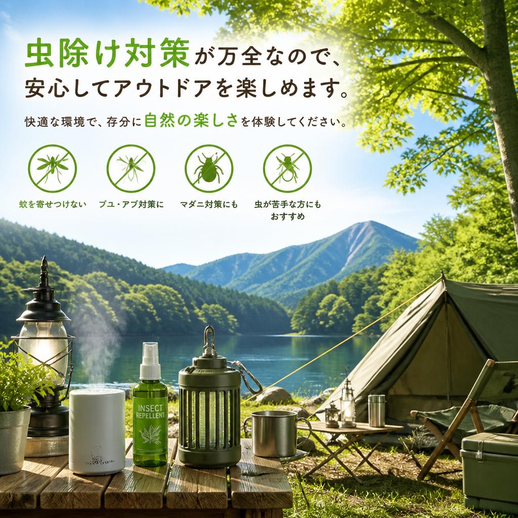5. 蚊や虫対策もバッチリ！
