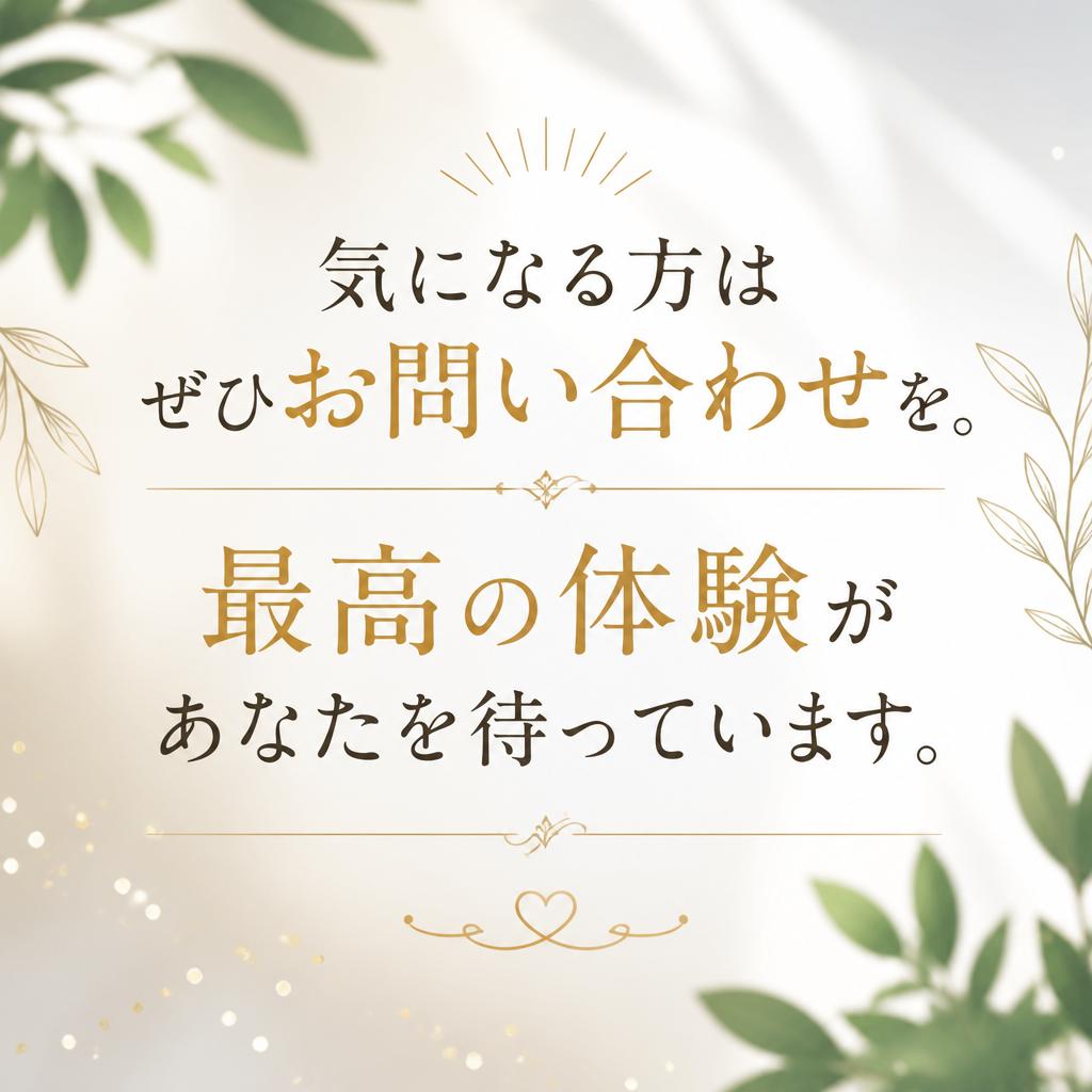 お問い合わせで特別な体験を確約