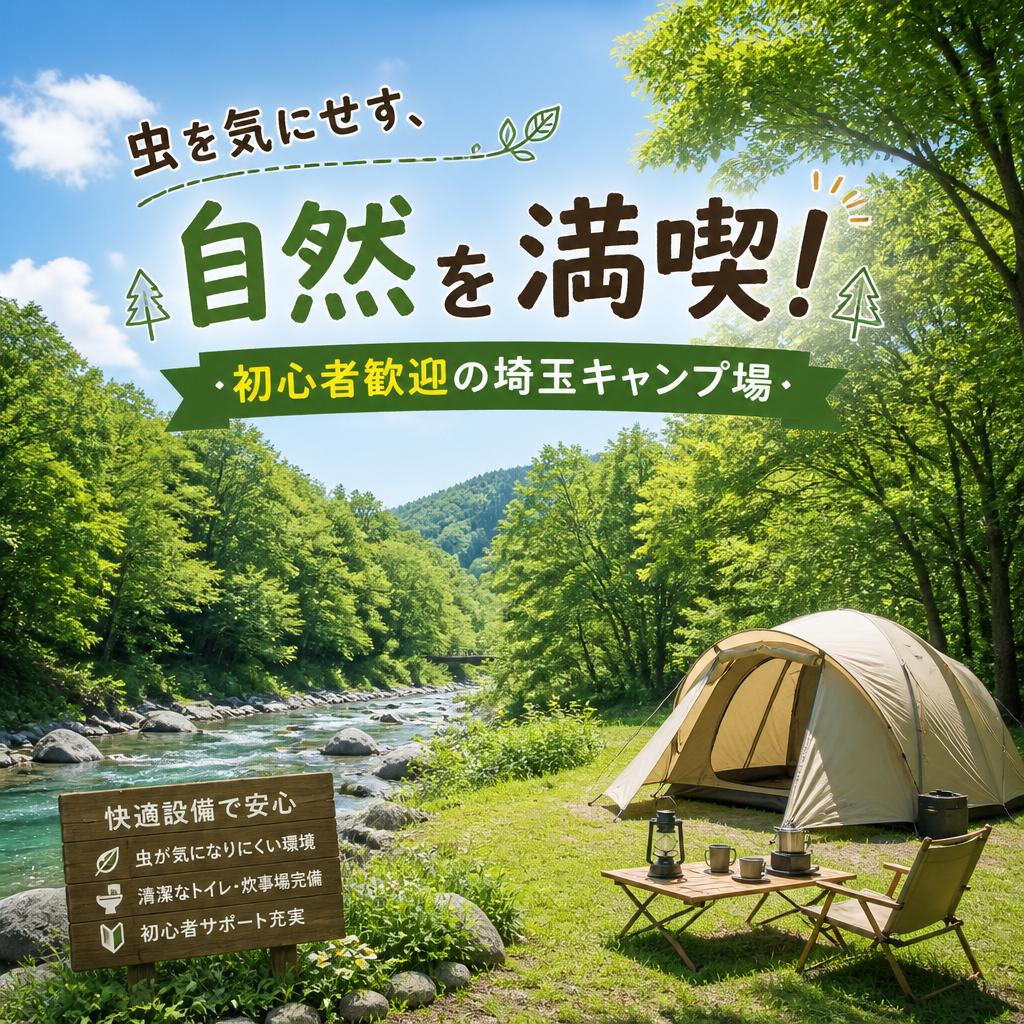 虫を気にせず、自然を満喫！初心者歓迎の埼玉キャンプ場