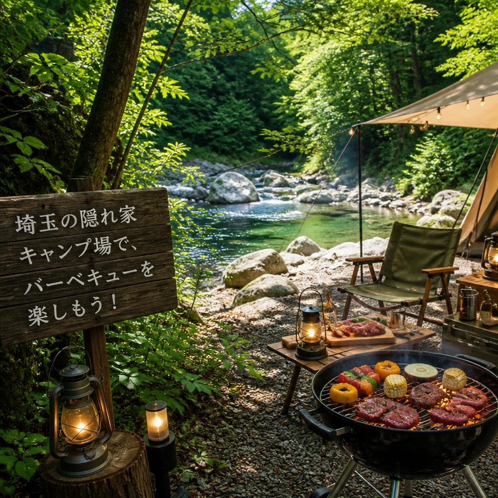 埼玉の隠れ家キャンプ場で、バーベキューを楽しもう！