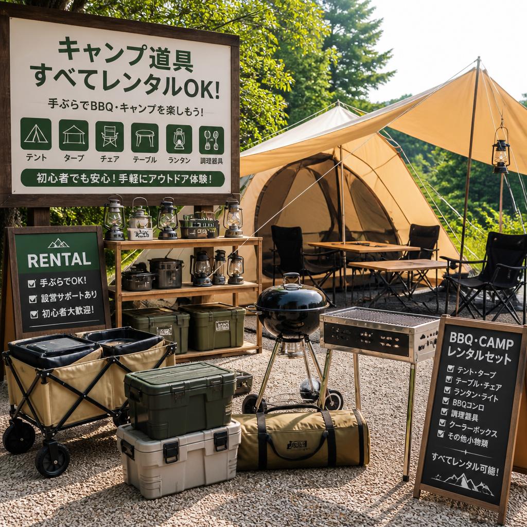 手ぶらキャンプで気軽にアウトドア体験