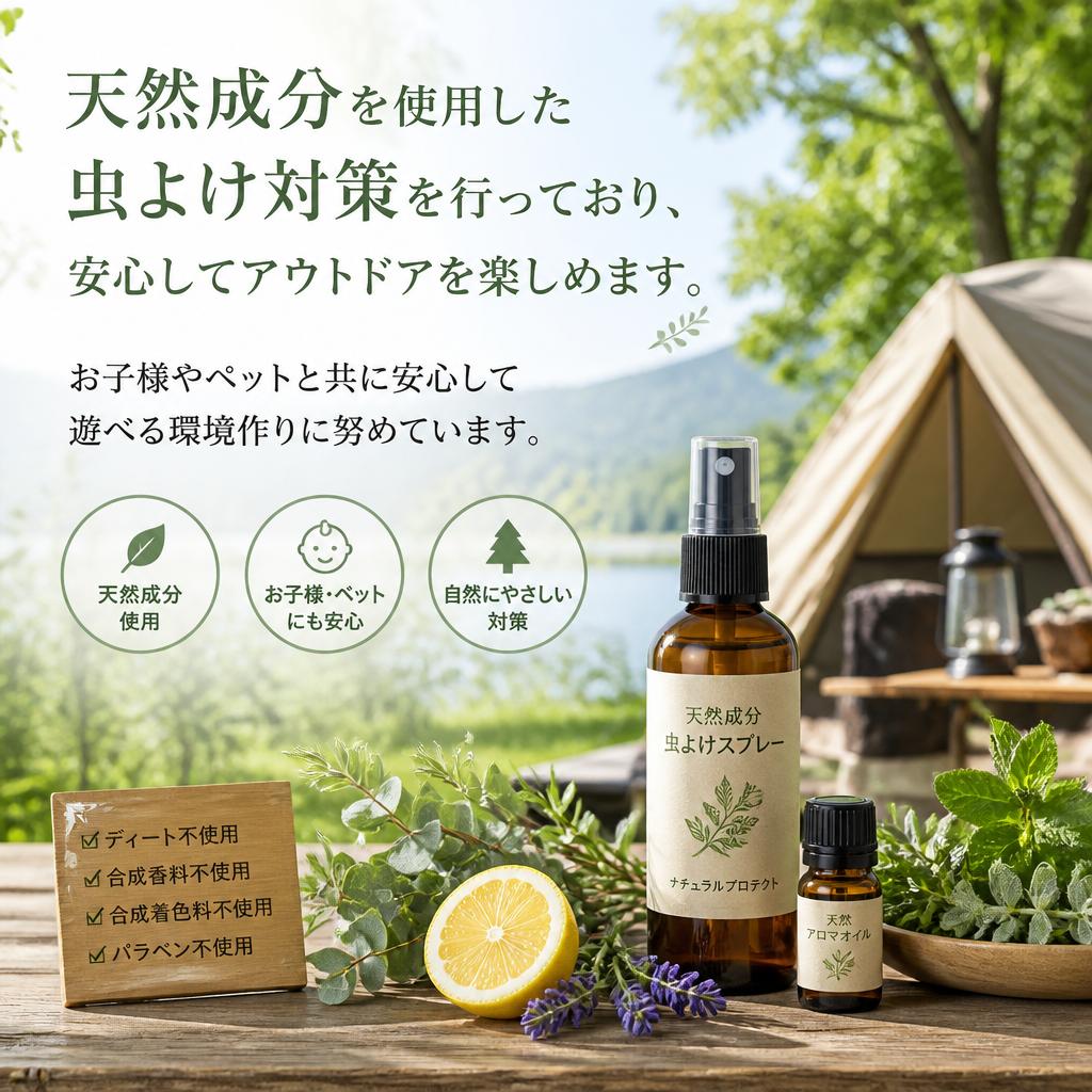 虫対策万全！快適なキャンプを