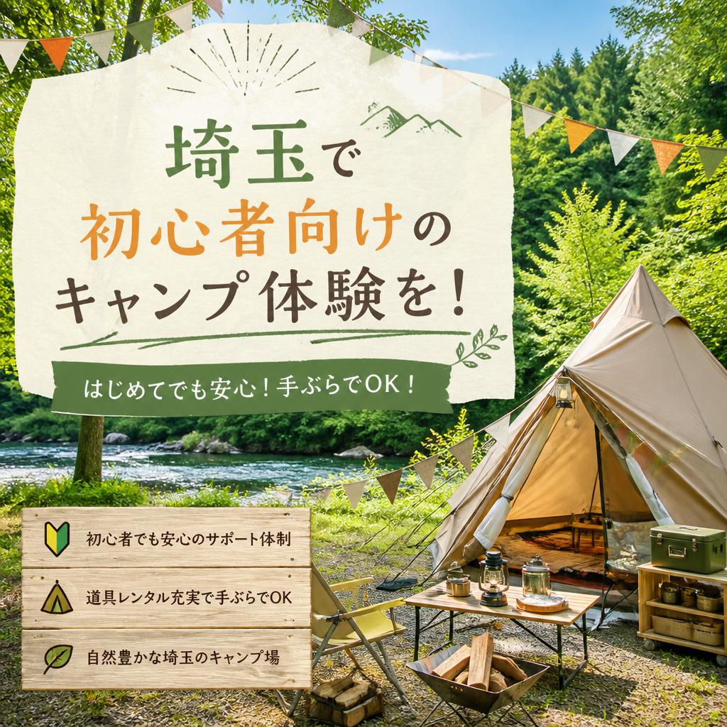「埼玉で初心者向けのキャンプ体験を！」