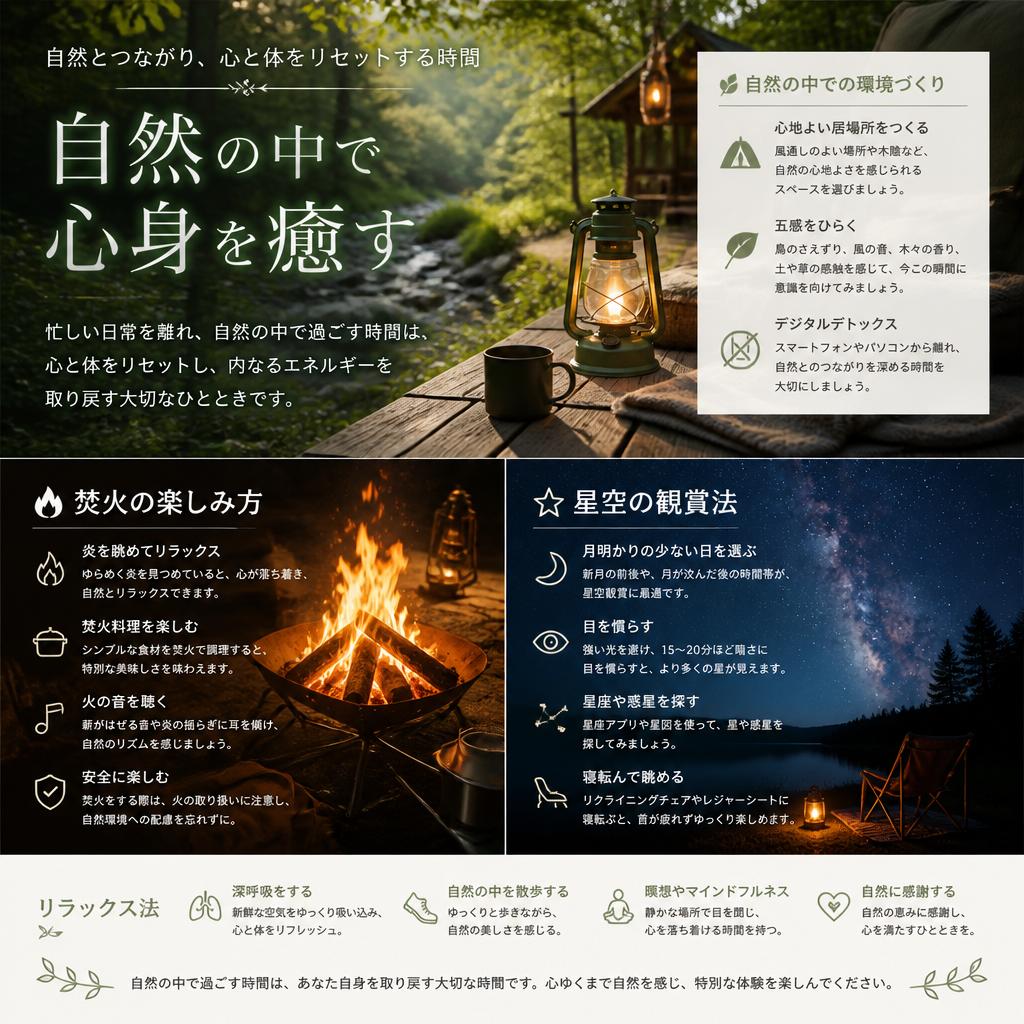 快適なアウトドア時間を過ごすために