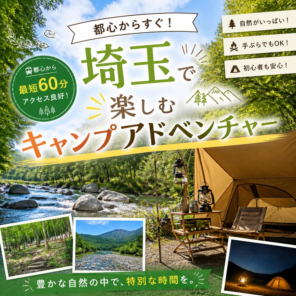 都心からすぐ！埼玉で楽しむキャンプアドベンチャー