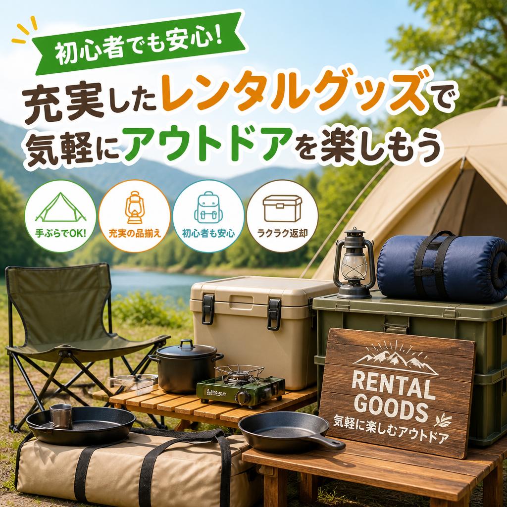 初心者でも安心！充実したレンタルグッズで気軽にアウトドアを楽しもう